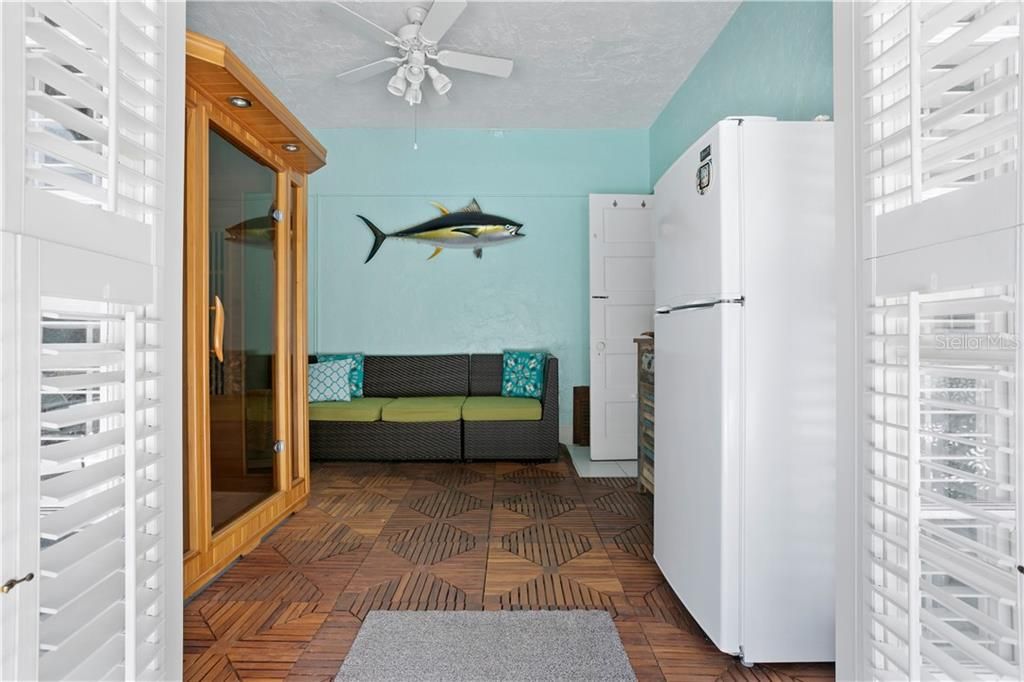 Key West style charming pool house with full bathroom