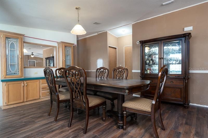 Dining area towards bedrooms.