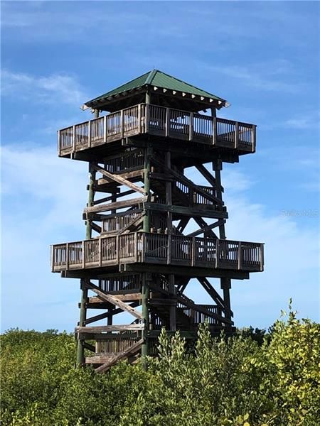 You should walk up the tower. The views of the Skyway bridge, Anna Maria island, the waterways and the preserve are breathtaking!