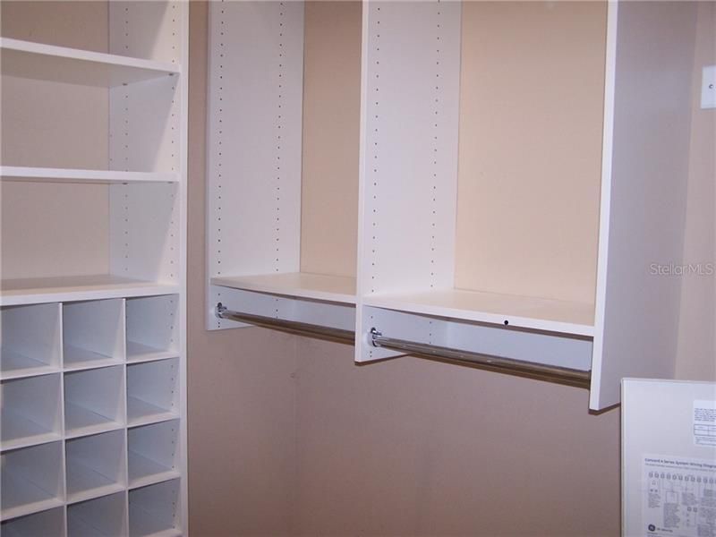 MASTER WALK-IN CLOSET with CALIFORNIA STYLE ORGANIZERS