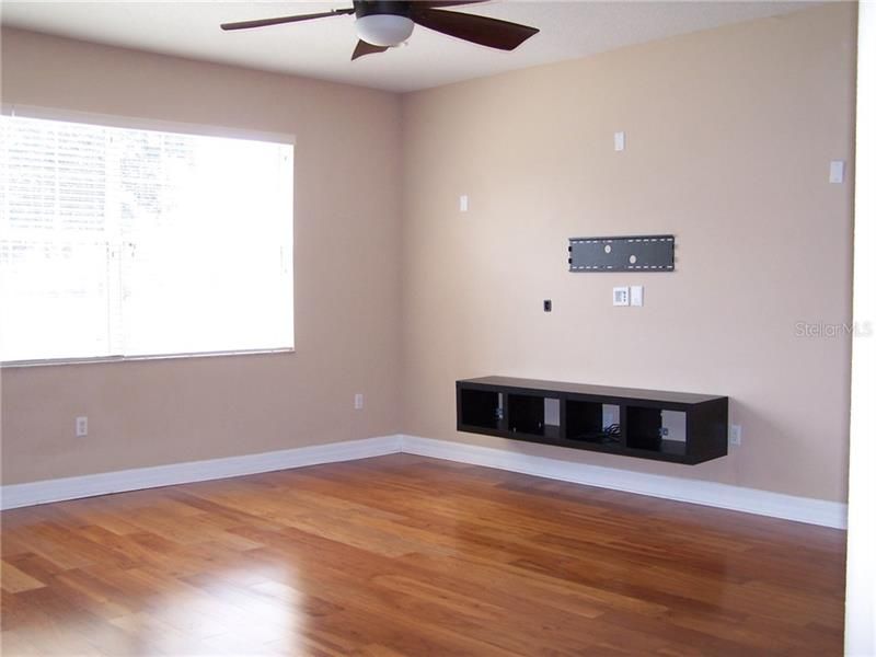 FAMILY ROOM with WALL TV HANGER