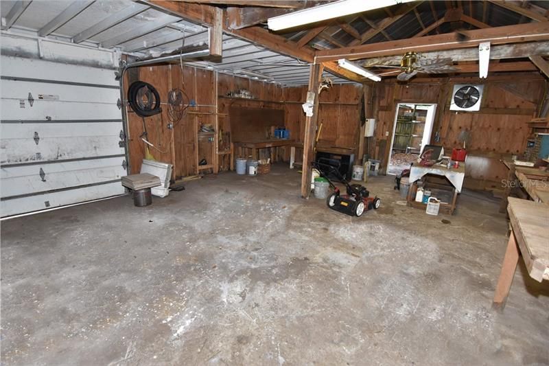 Oversized garage and workshop
