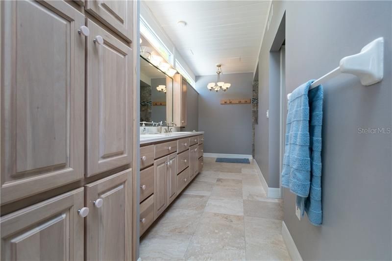 Plenty of cabinetry in the master bath.