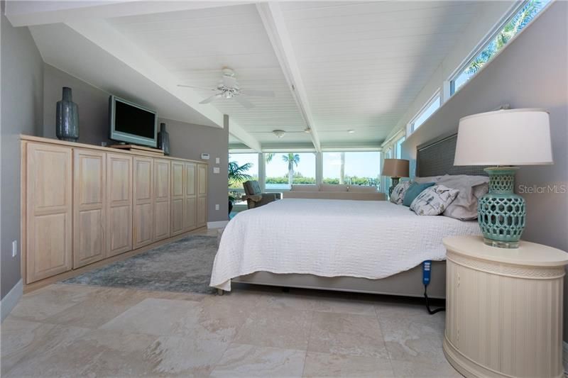 Master bedroom has fantastic view, right out to the water!