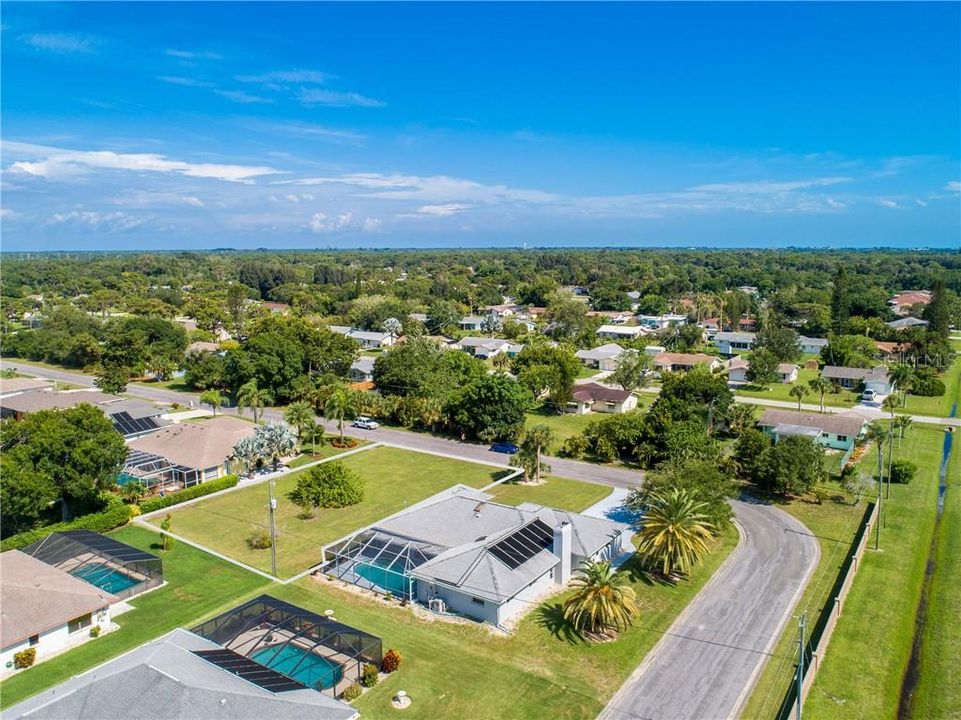 Aerial view of lot.