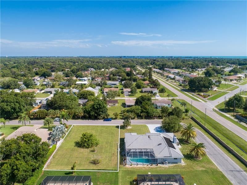 Aerial view of lot.