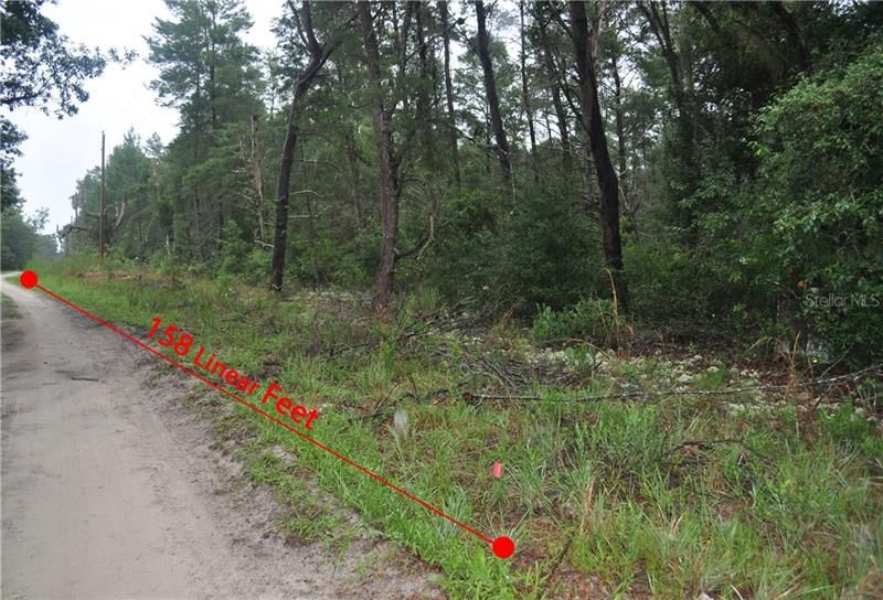 158 Linear Feet of road frontage.