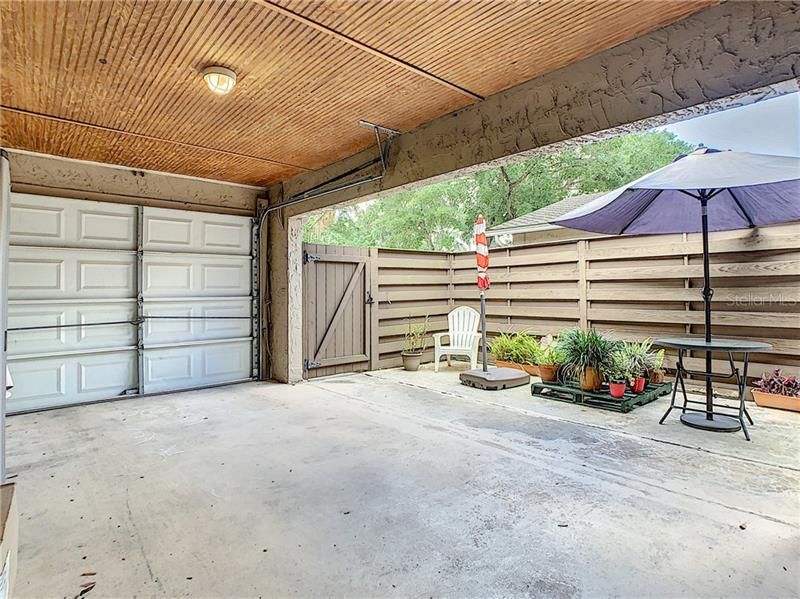 1 Car Garage and Private Courtyard for Your Garden Plants and Outdoor Grilling.
