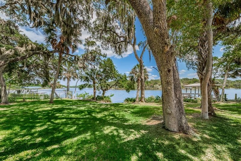What could be better than this shaded view under the sprawling oaks in your private back yard.