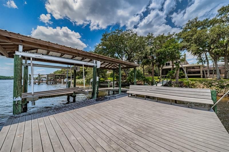 Plenty of room for picnic table and chairs and a grill for an open air out door party. Or throw out a line and bring in a snook or red fish.