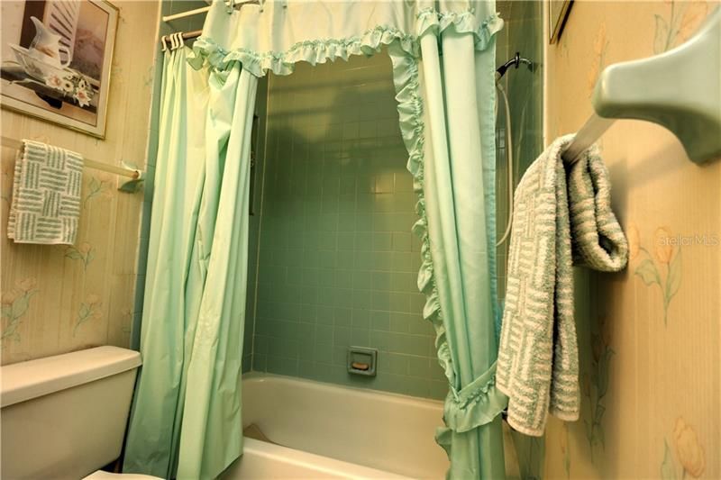 with shower & tub combo.