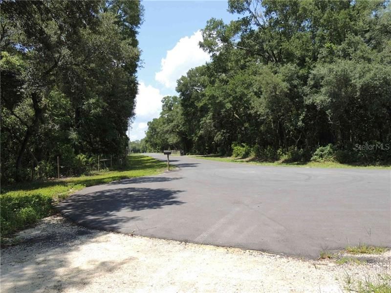 Cul-De Sac location on newly paved road