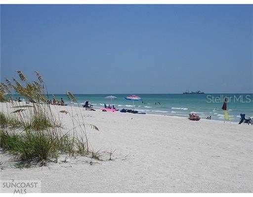 Sparkling beach only blocks away