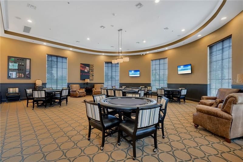 Change your office environment for a fun game of poker in this office.  The Club features more rooms for a variety of games and entertainment