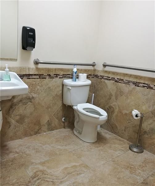 One of two restrooms