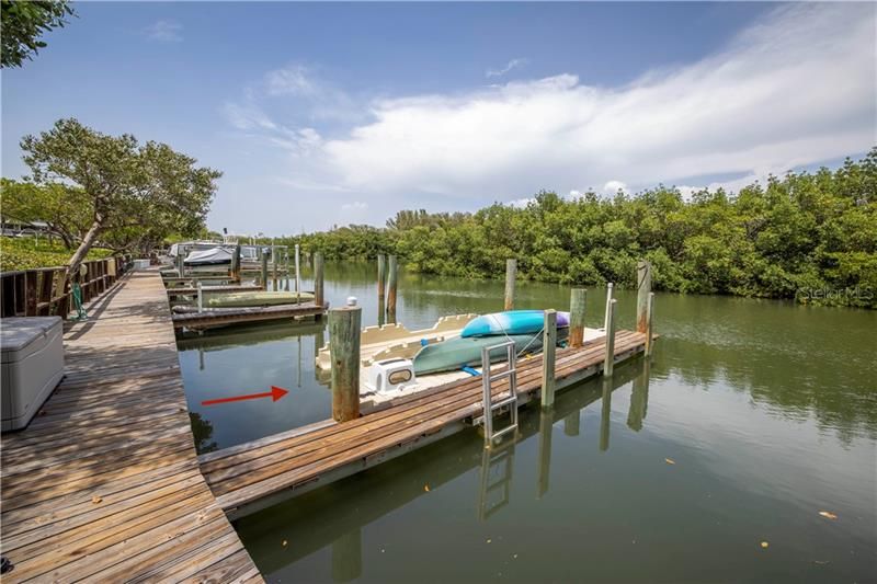 Store your Kayaks in the boat slip