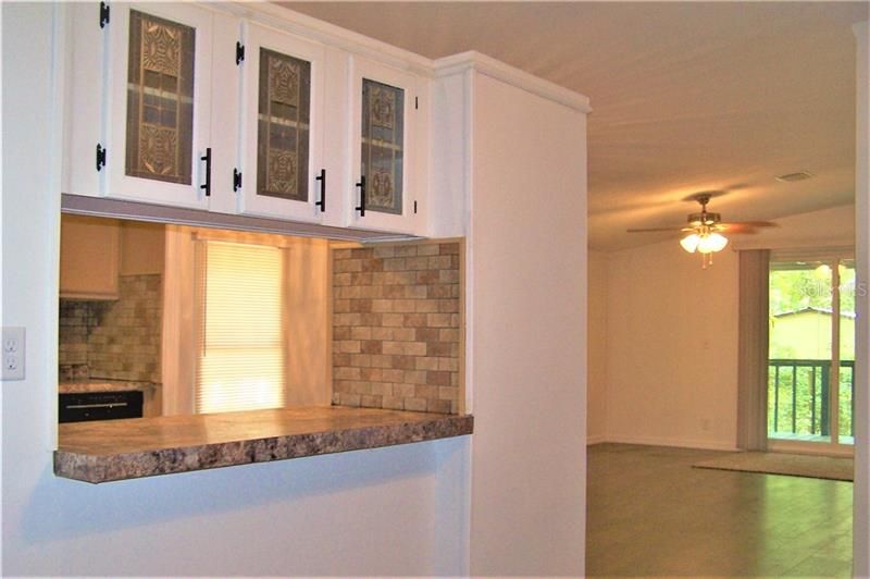 Kitchen from Living Room into Florida Room