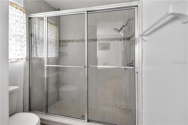 Master Bathroom with glass enclosed shower