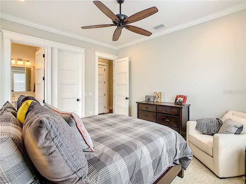 ANOTHER VIEW OF THE 3RD UPSTAIRS BEDROOM TO SHOW THE EN SUITE BATHROOM AND THE WALK IN CLOSET... (LITLE SURPRISE IN THE WALK IN CLOSET)  MAKE YOUR PRIVATE SHOWING TO FIND OUT WHAT AWAITS YOUR LITTLE ONE IN THIS ROOM...