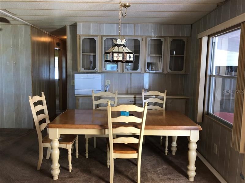 Dining Area w/ Built Buffet Cabinet