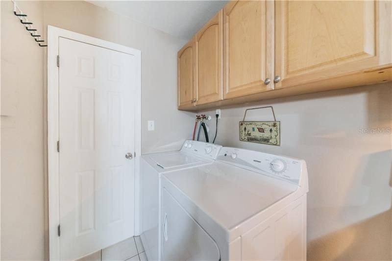 Convenient washer and dryer inside unit.