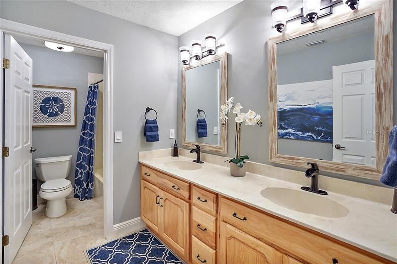Guest Bath with Dual Sinks