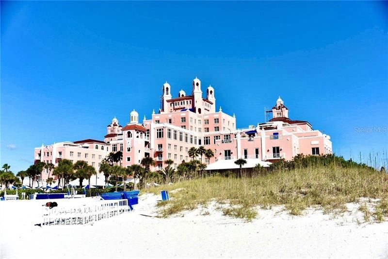 The famous Don Cesar Hotel is a few miles away by car or boat. St Pete Beach sugar sand beach.