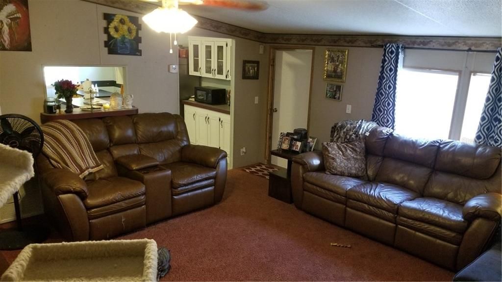 Living room, front door and kitchen entry