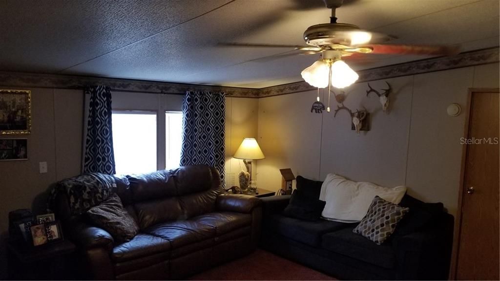 Living room and front windows