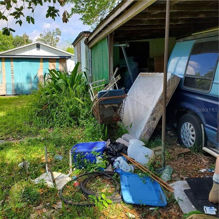 lots of debris and trash left behind