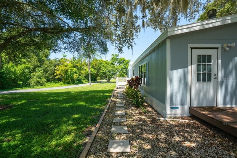 Front walk & side door