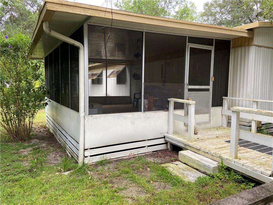 Screened in back porch