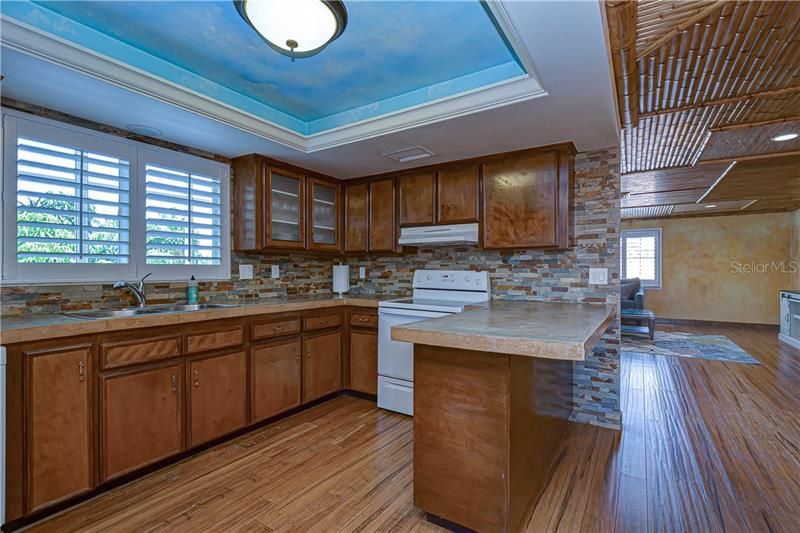 Kitchen With Outside View