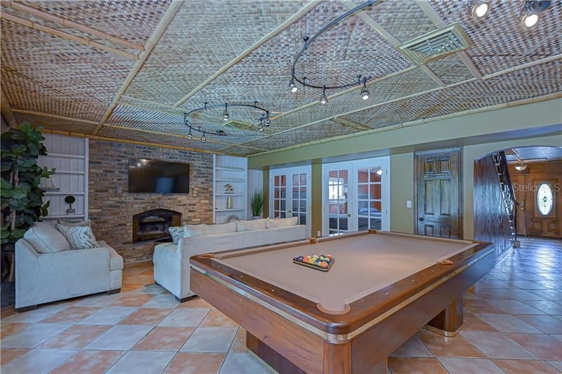 Family Room With Tv and Pool Table