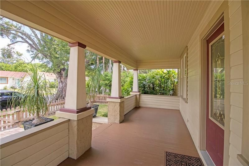 The large front porch welcomes you home.