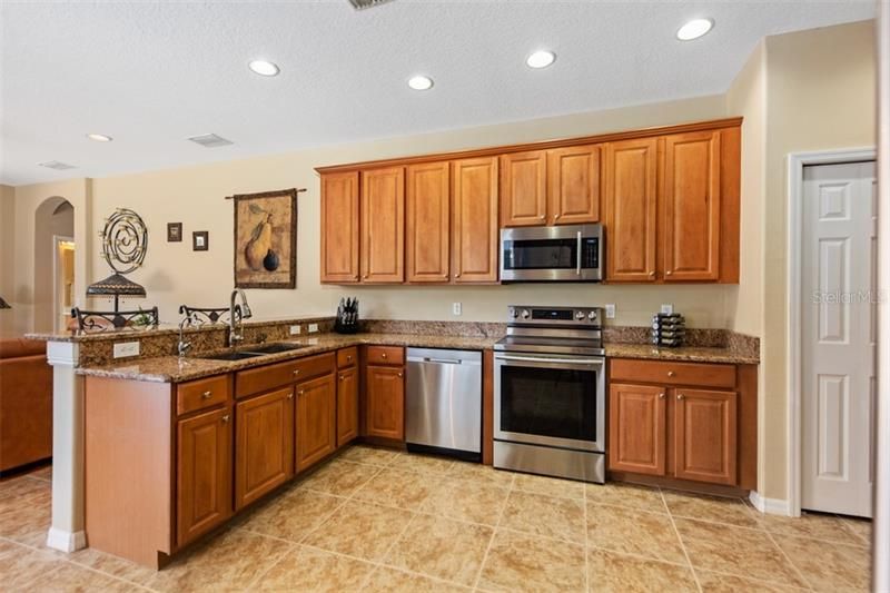 Gorgeous Granite counter tops with Stainless Steal appliances