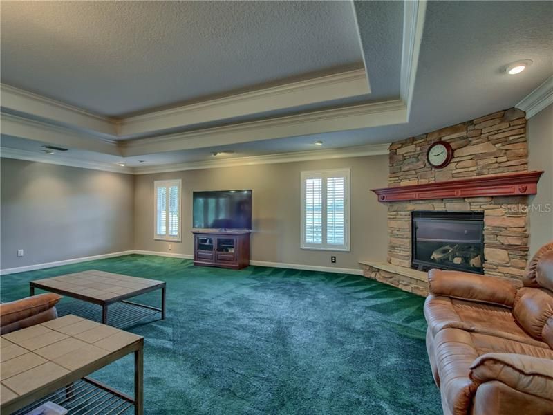 VIEW OF GREAT-ROOM WITH TRAY CEILINGS