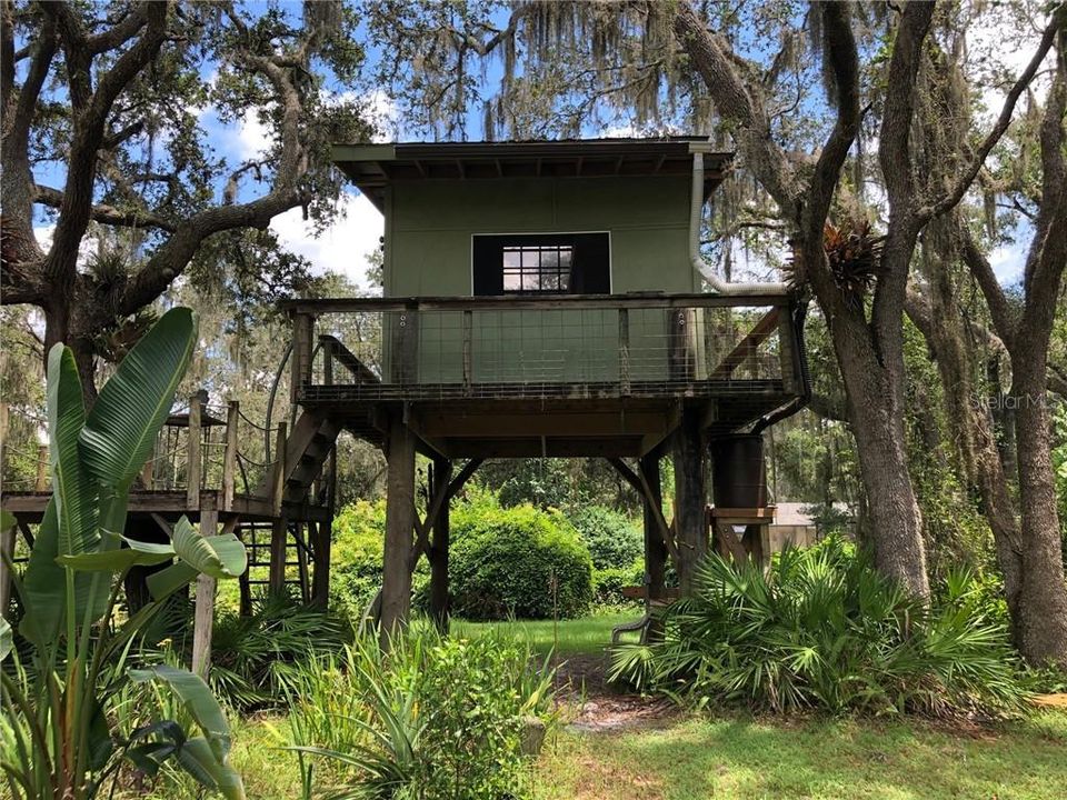 View of tree house with 360degree walkable deck