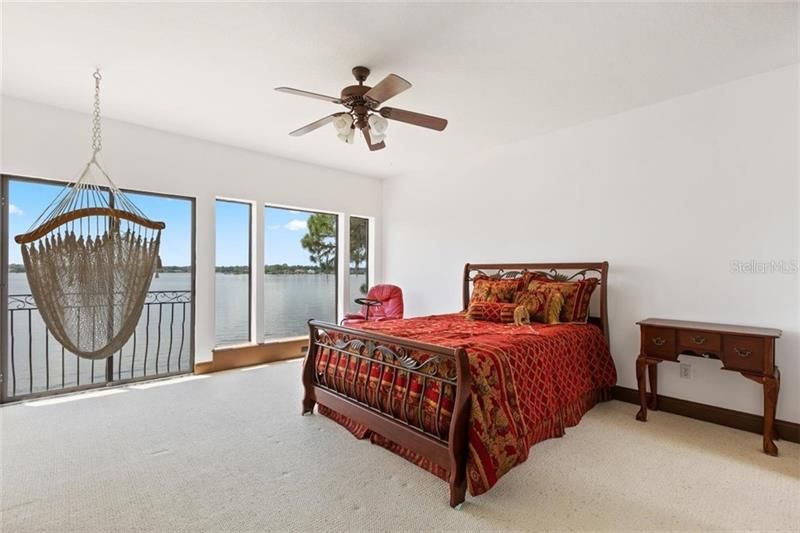 Delightfully peaceful and bright - one of the four bedrooms, always with a lake view.