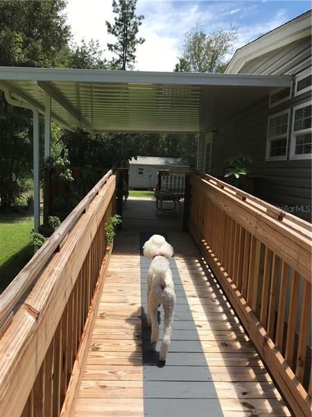 Ramp to covered deck