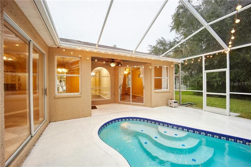 Multiple points of entry to the pool area from your gorgeous home!