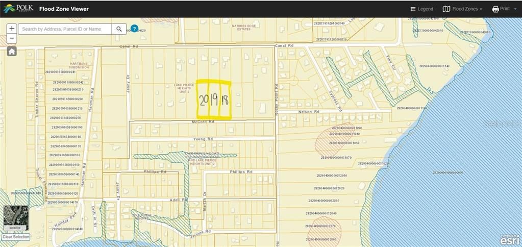 Flood zone map