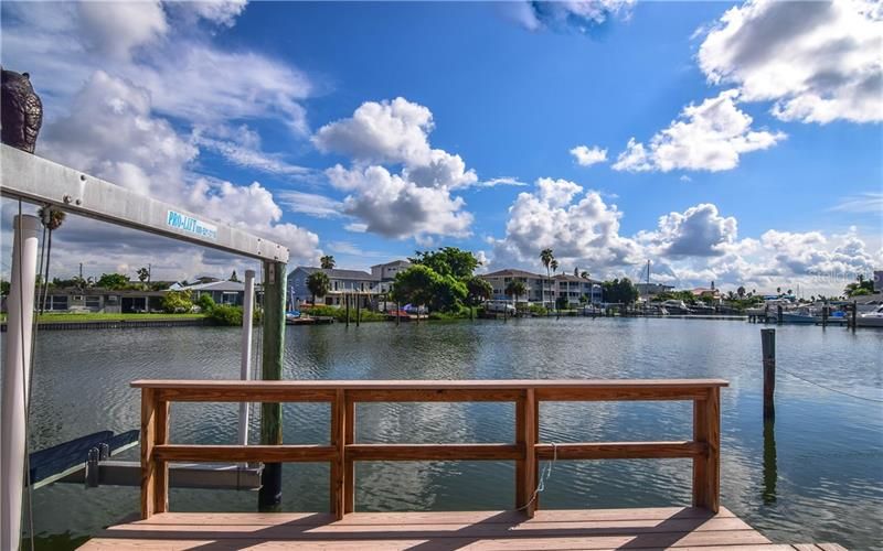 New Composite Dock with boat lift on the Intracoastal Waterway