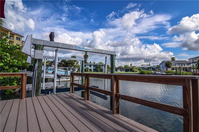 Brand New Composite Dock WITH Boat Lift on Intracoastal Waterway