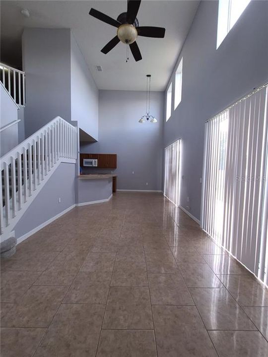 View of the spacious Family room & breakfast nook area.