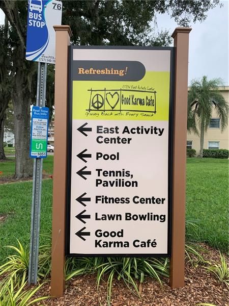 Tennis, Lawn Bowling, Gym, Theater, Shuffleboard, Ceramics, Wood working, Lapidary, Bridge, Line Dancing, Tai Chi, Vocal Corale, Acting, Billiards, Horseshoes, a coffee shop and even more.  Travel Clubs and organized activities abound.