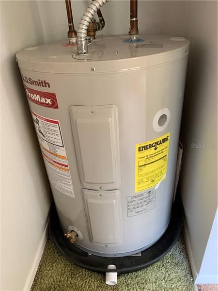 Newer water heater.  The air conditioning system as well as the water heater and kitchen appliances will be covered by a One-Year Warranty for your peace of mind.