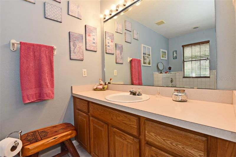 Master bath vanity with cabinet & drawer storage!