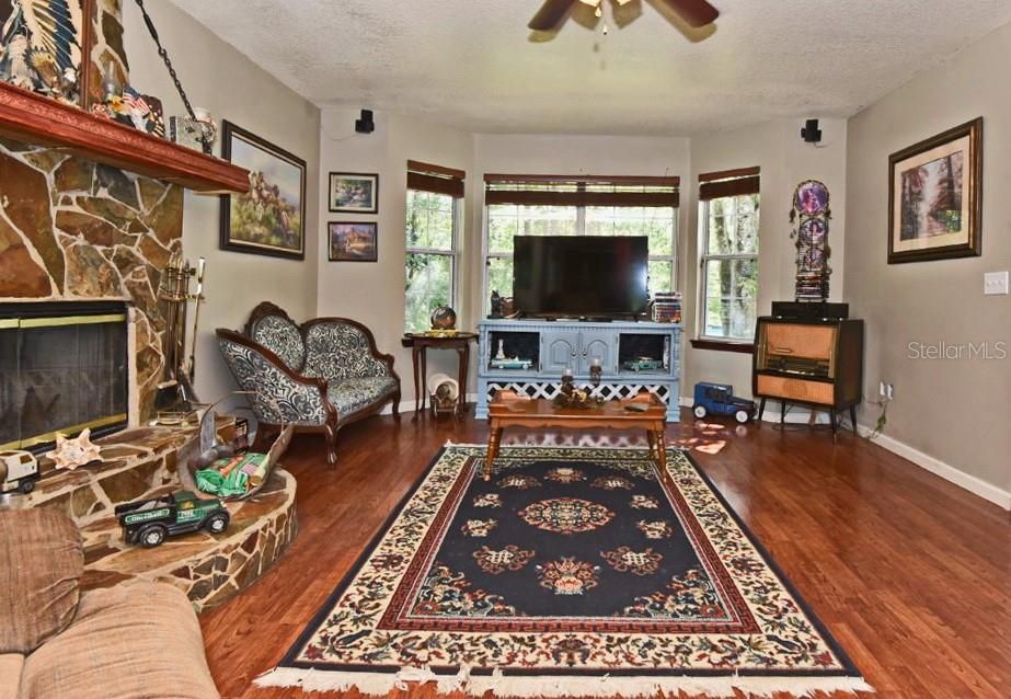 Living room with surround sound speakers!