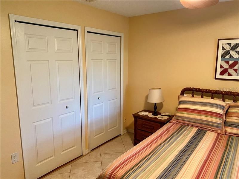 Guest room1; closets (pictured with queen size bed)